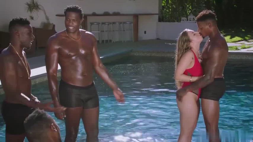 big tits brunette busty curvy gang gangbang grabbing groping interracial lena paul