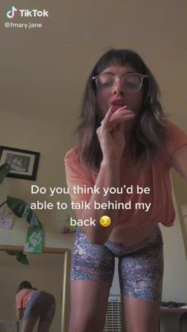 Ass Bubble Butt Glasses Jiggling Pawg Shorts TikTok gif