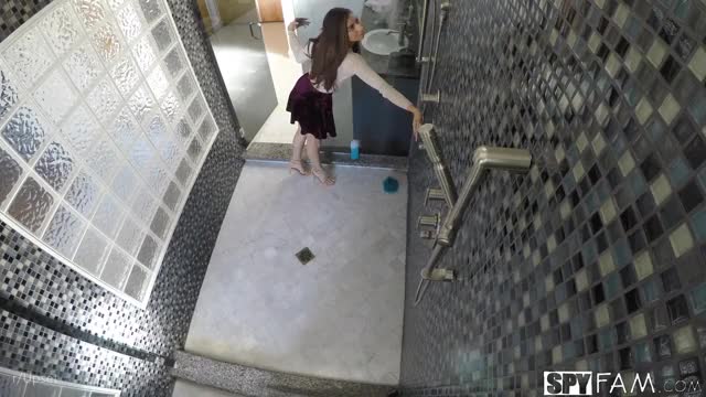 Nina North  Step-Sister Ambushed In The Shower