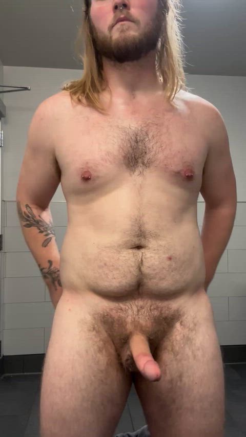 Like how my cock sways while I flex my tits?