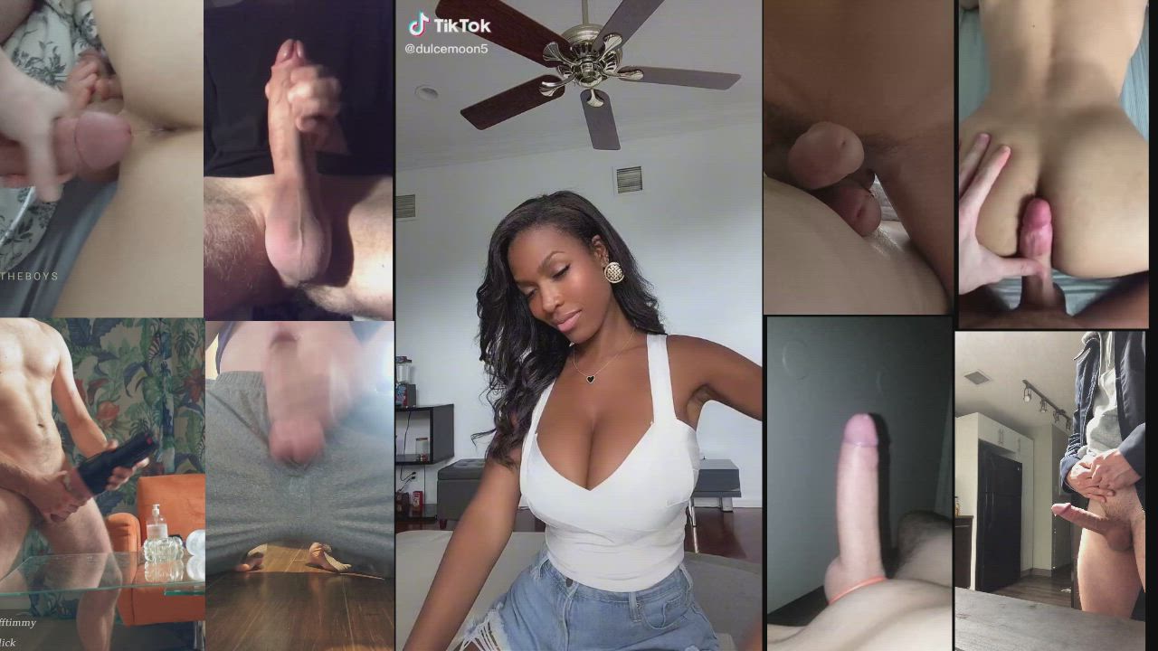 BabeCock Big Tits Bouncing Tits Cum Ebony Frotting TikTok Twerking gif