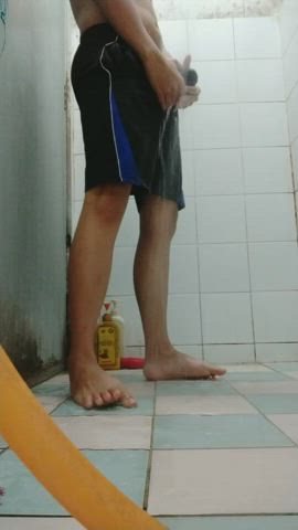 felt a need to take a "shower"