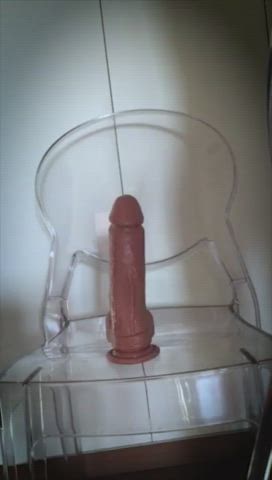 Anal Clothed Dildo Riding Stockings gif