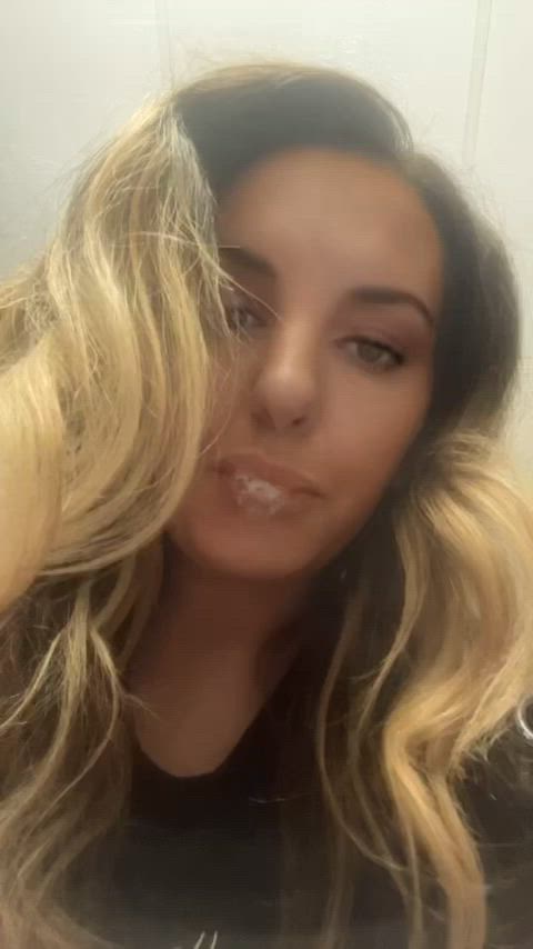 milf spit spit on face gif