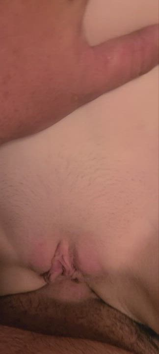 Fucking my 19yo Gfs ass from the front.