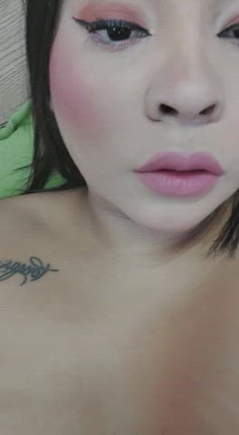 BBW Boobs Curvy Fingering Licking Nails Nipples Tongue Fetish gif