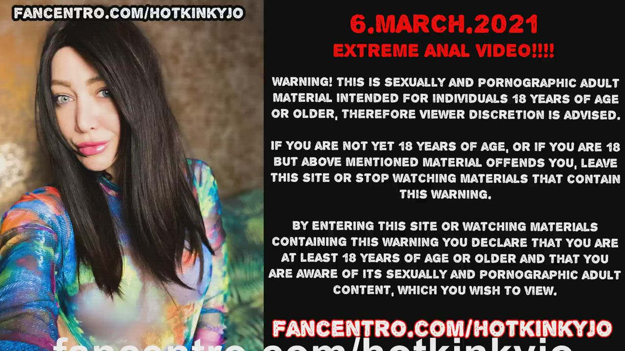Extreme long octopus dildo full in Hotkinkyjo anal hole &amp; prolapse