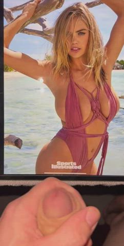 big tits blonde boobs busty celebrity cumshot kate upton tits tribute gif