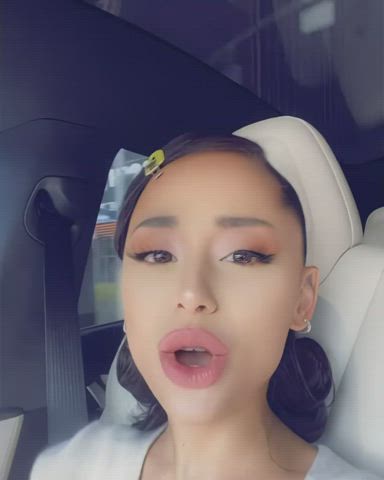 ariana grande celebrity lips gif