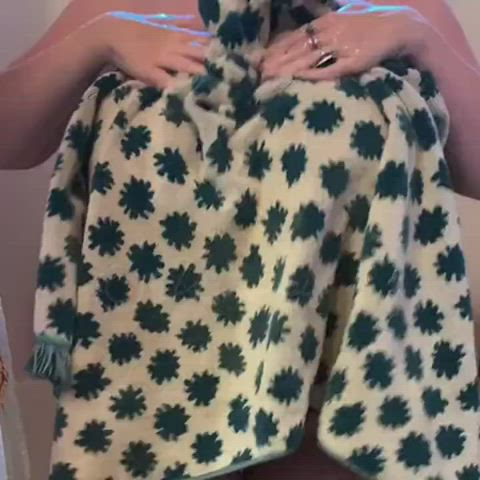 Hiding something massive under that towel