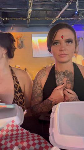Two hot sluts sharing there bodies with us