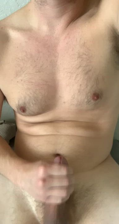 Wishing you were riding me as I blew this load