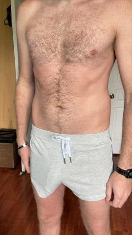 big dick cock commando gay jerk off shorts gif