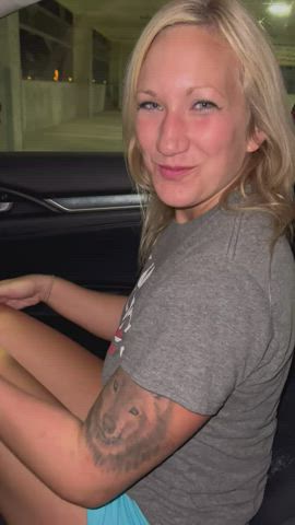 Dared to strip down and run through the parking garage naked