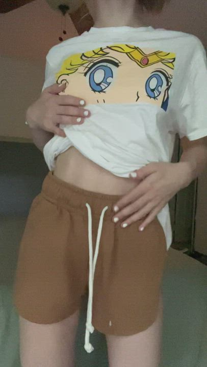 My titties may be on the smaller side but I can still make them bounce for you