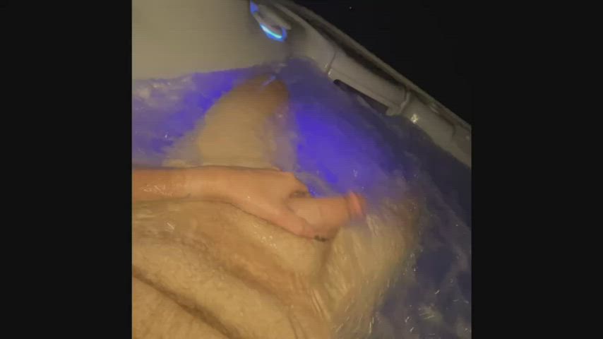 Compilation of a few hot tub jerk off sessions.