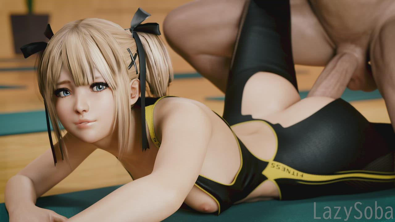 Marie Rose trying out a new exercise (Soba)