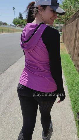 When I go for a walk with my man I love to tease him a little