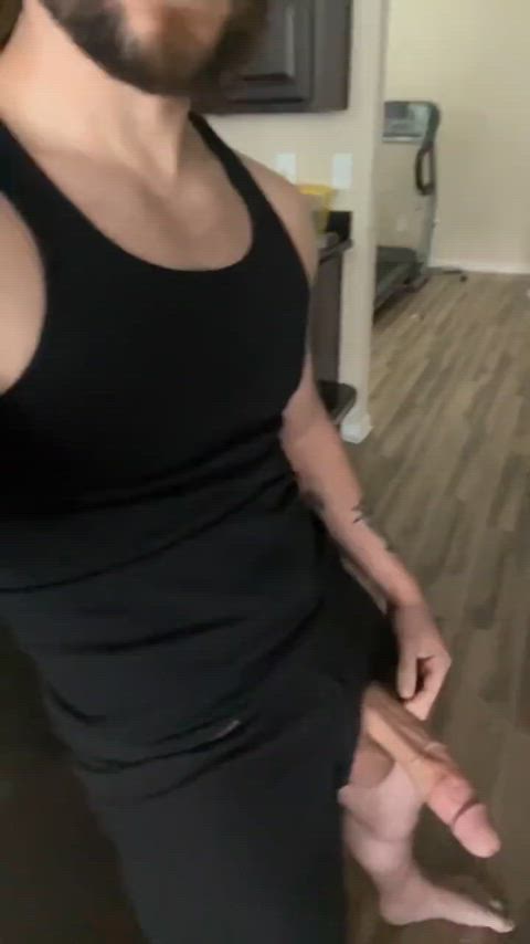 amateur bwc big dick big dicks cock hung solo tattoo gif