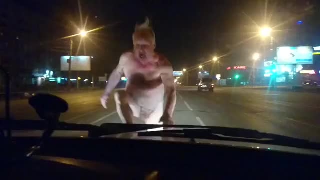 Very mad naked man