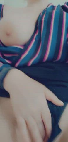 Big Tits Fingering Wet Pussy gif