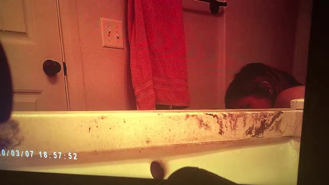 Sister in bathroom 3