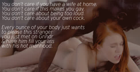 All my cares go out the window when another man is on top of me