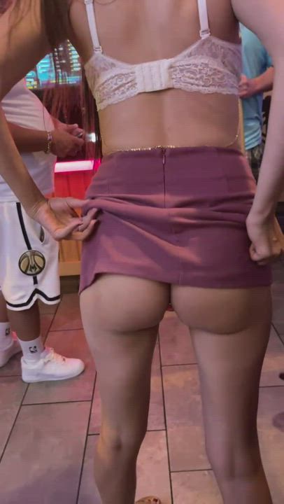 Showing off my anal skills at the bar