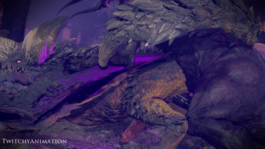 Behemoth and Nergigante having some fun~ (TwitchyAnimation)