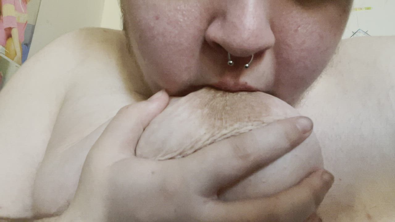 Big Tits Breast Sucking FTM gif