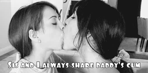 A good Father teaches his baby girls to share