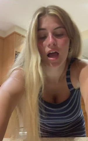 Blonde Busty TikTok gif
