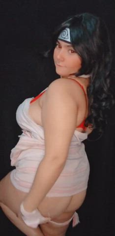 anime big tits chubby cosplay kawaii girl rule-34 gif