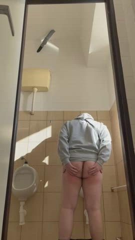 Ass Spread Exhibitionist Public gif