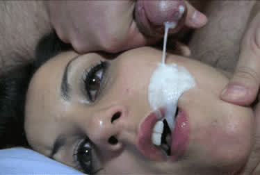 cum in mouth cumshot kinky swallowing gif