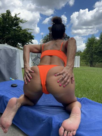 ass bikini milf outdoor gif