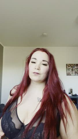 Big Tits Busty Redhead Teen gif