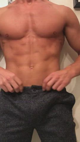amateur bwc cum cumshot handjob hands free muscles ruined orgasm gif