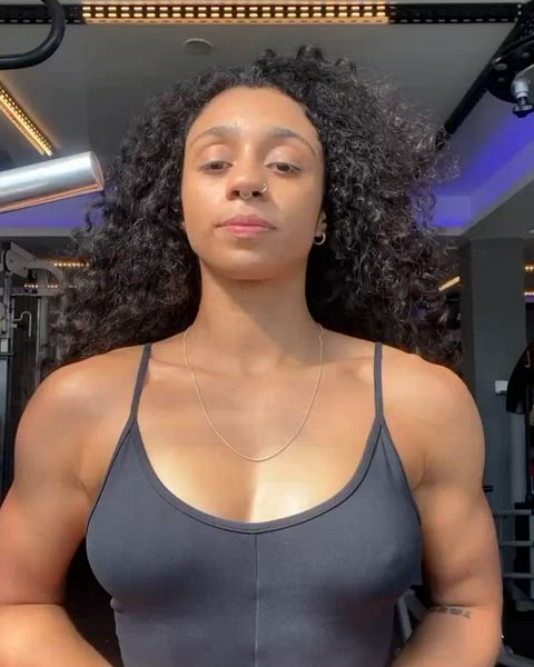 black muscular girl non-nude gif