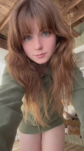 naked petite redhead small tits gif