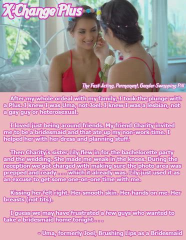 Uma, formerly Joel, Brushing Lips as a Bridesmaid - Epilogue