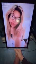 [Kik thebesttvtribs] Jerk/Cum Tributing with my BWC on my big tv screen! Need an