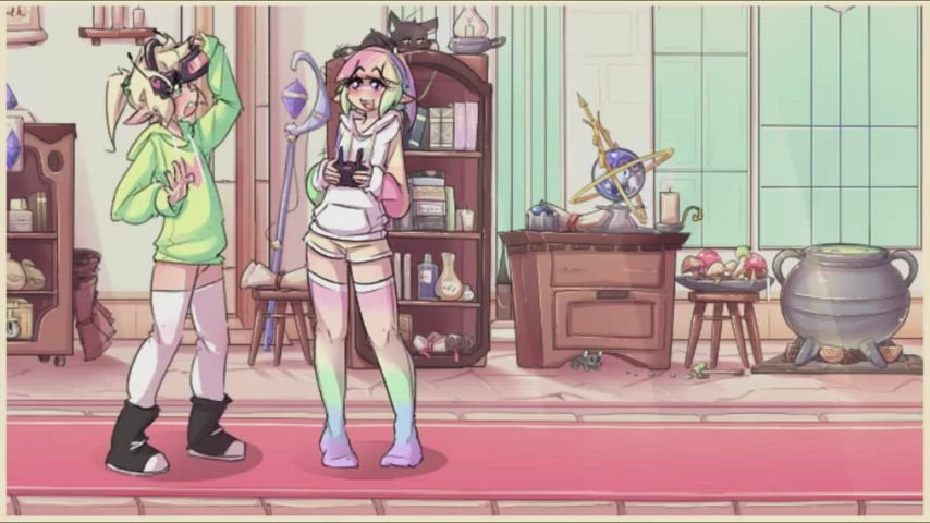 anal animation bed sex cute elf fantasy femboy gay yaoi gif