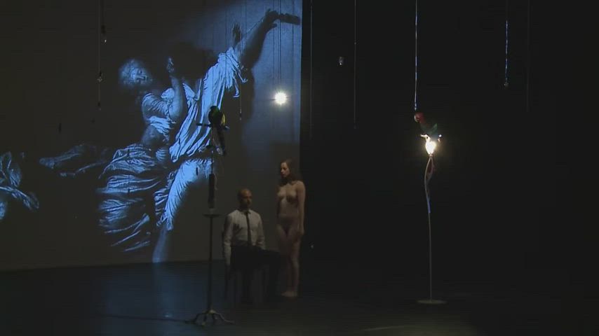 Chick's ass spanked repeatedly as part of performance