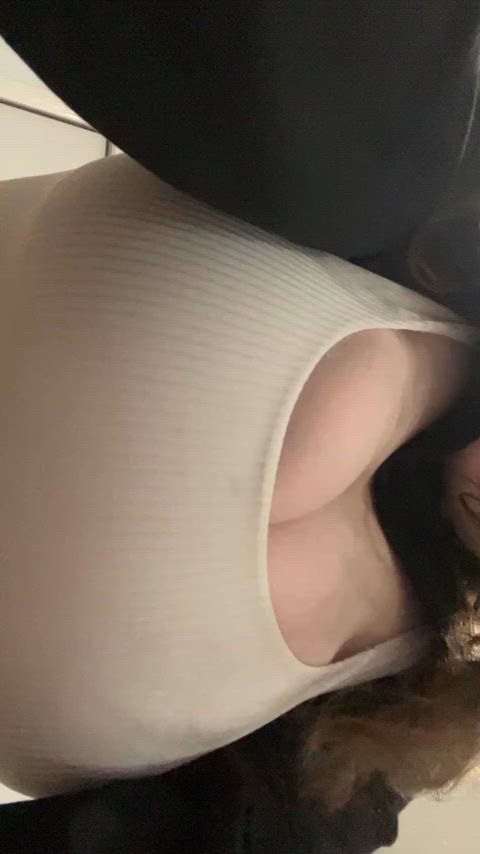 babe big tits boobs bouncing bouncing tits huge tits nipples tease thick tits gif