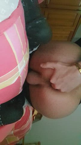 Playing with myself, 4 fingers. Almost can use my whole fist.