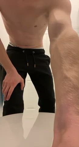 Your POV waiting patiently to be told when to suck my cock and take my load