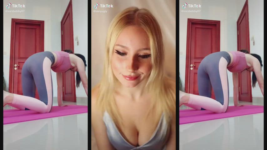 BBC Big Dick Blowjob Dancing PMV Split Screen Porn TikTok Tongue Fetish gif