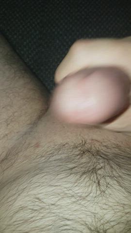 bisexual close up cock cum cumshot cut cock lick penis squeezing gif