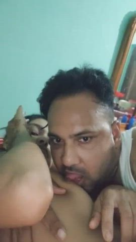 Shy Bangla Girl getting her tits sucked - Link in Comments